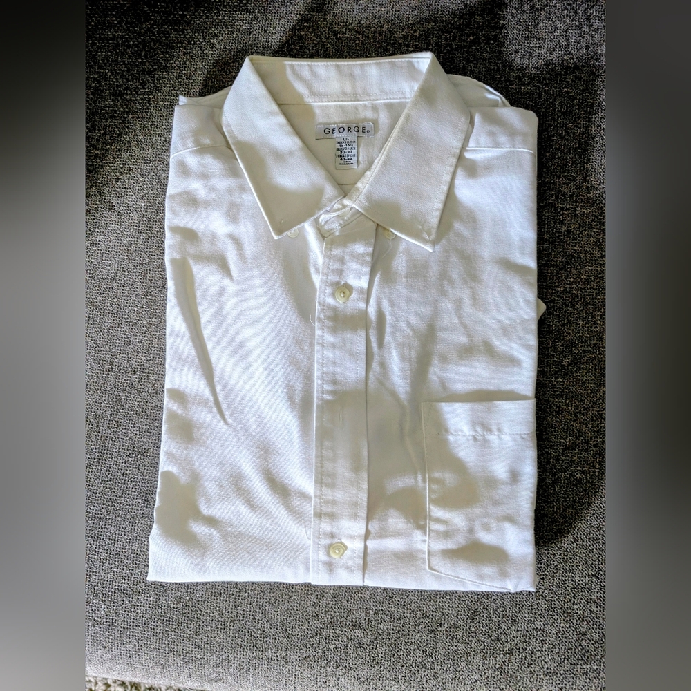 George White Men’s Dress Shirt Classic Button-Down